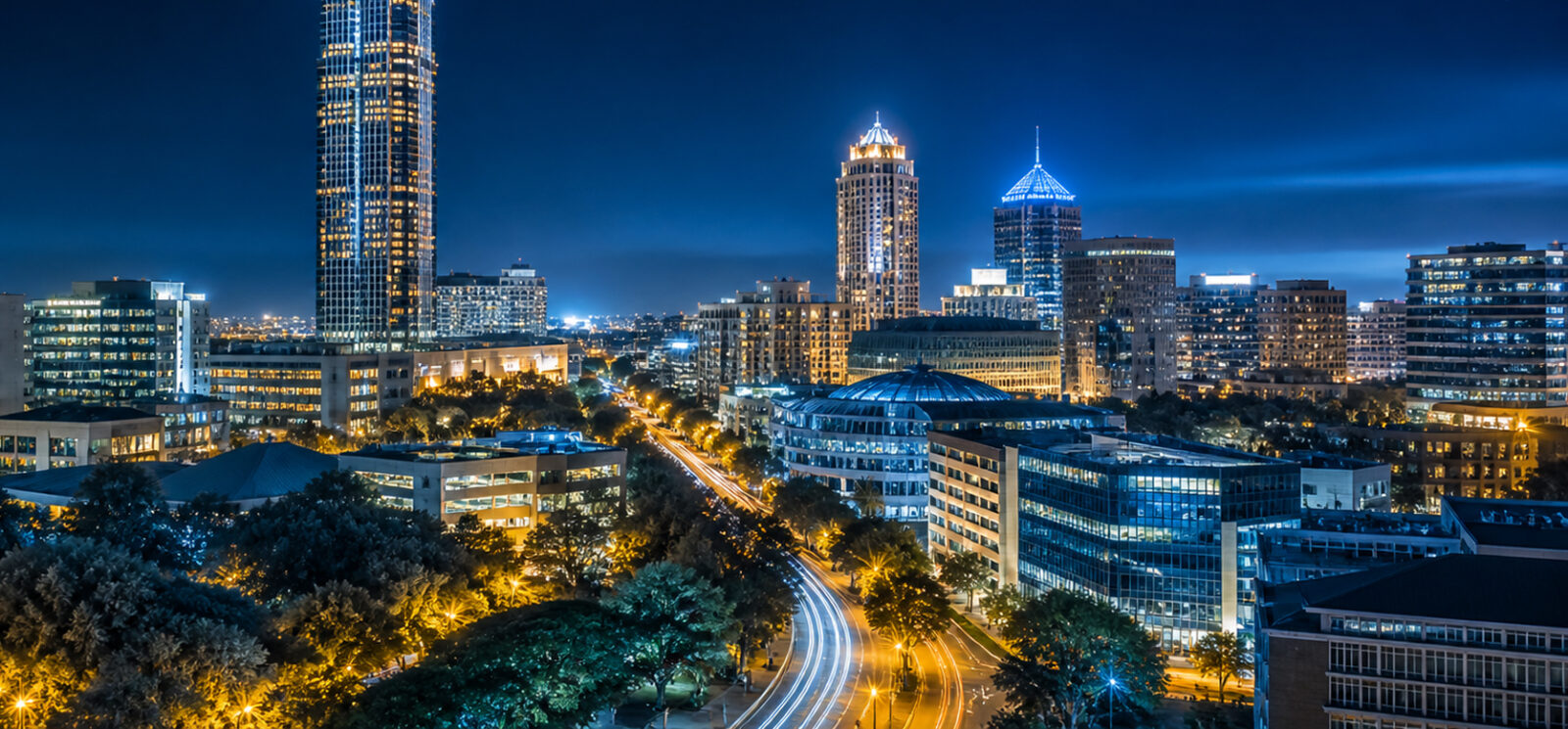 Sandton skyline at night