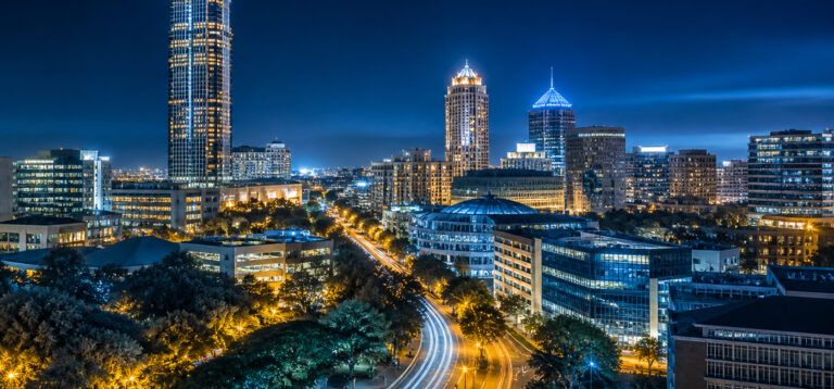 Sandton skyline at night
